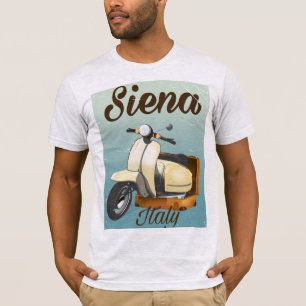 Camiseta Póster de vacaciones en scooter en Siena Italia