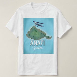 Camiseta Póster de viaje a la isla de Anafi Grecia.