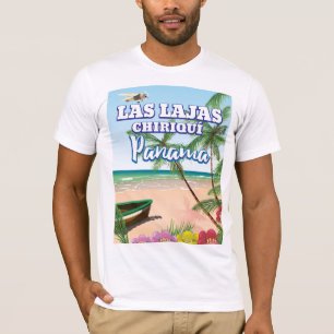 Camiseta Póster de viaje a la playa Las Lajas, Chiriquí Pan