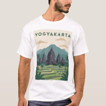 Póster de viaje a Yogyakarta Indonesia
