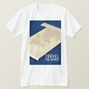 Camiseta Póster de viaje al estilo vintage Viaja por el Mun