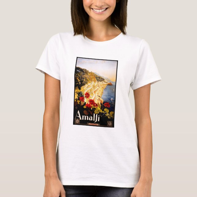 Camiseta poster de viaje Amalfi (Anverso)