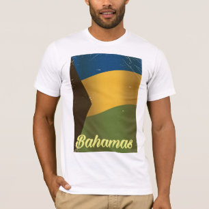 Camiseta Poster de viaje con bandera nacional de las Bahama
