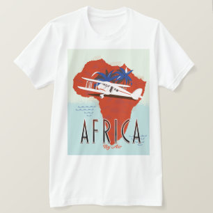 Camiseta Póster de viaje de África en avión