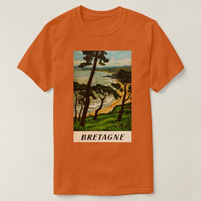 Camiseta Poster de viaje de Bretaña (Diseño del anverso)