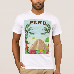 Camiseta Póster de viaje de dibujos animados vintage de Per