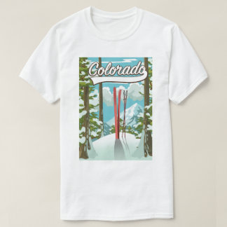 Camiseta Póster de viaje de esquí de Colorado