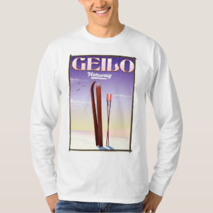 Camiseta Póster de viaje de esquí de Geilo, Noruega