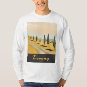 Camiseta Póster de viaje de estilo vintage de Toscana Itali