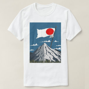 Camiseta Póster de viaje de la bandera japonesa
