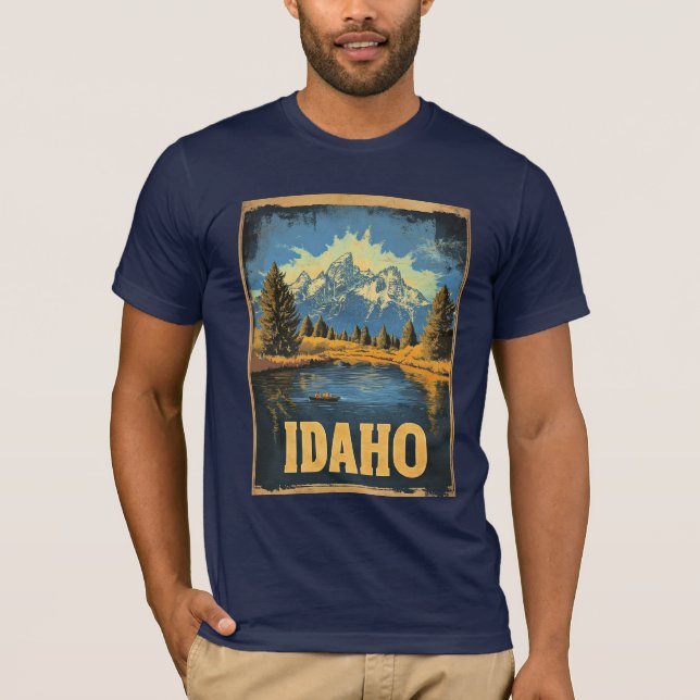 Camiseta Poster de viaje de la época de Idaho (Anverso)