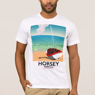 Camiseta Póster de viaje de la playa de Horsey Norfolk