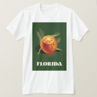 Camiseta póster de viaje de naranja de Florida
