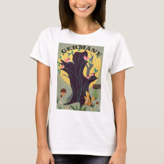 Camiseta Póster de viaje de paisaje de dibujos animados vin