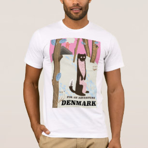 Camiseta Póster de viaje de paisaje de dibujos animados vin