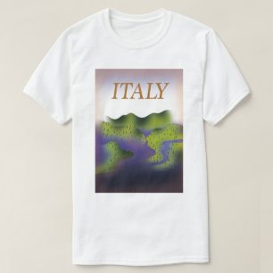 Camiseta Póster de viaje de paisaje estilo vintage de Itali