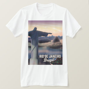 Camiseta Póster de viaje de Río De Janeiro Brasil.