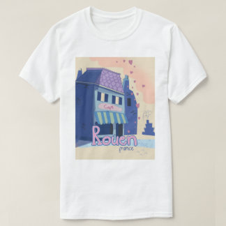 Camiseta Póster de viaje de Rouen Francia.