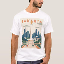 Póster de viaje de Yakarta Indonesia