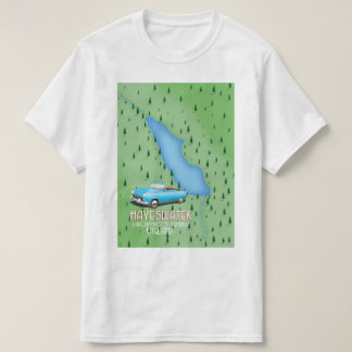Camiseta Póster de viaje del mapa del distrito de Hayeswate