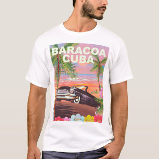 Camiseta Póster de viaje en auto a Baracoa Cuba