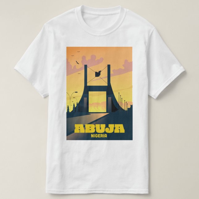 Camiseta Poster de viaje en la puerta de la ciudad de Abuja (Diseño del anverso)