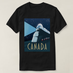 Camiseta Póster de viaje en locomotora de Canadá