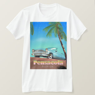 Camiseta Póster de viaje estilo vintage de Pensacola, Flori