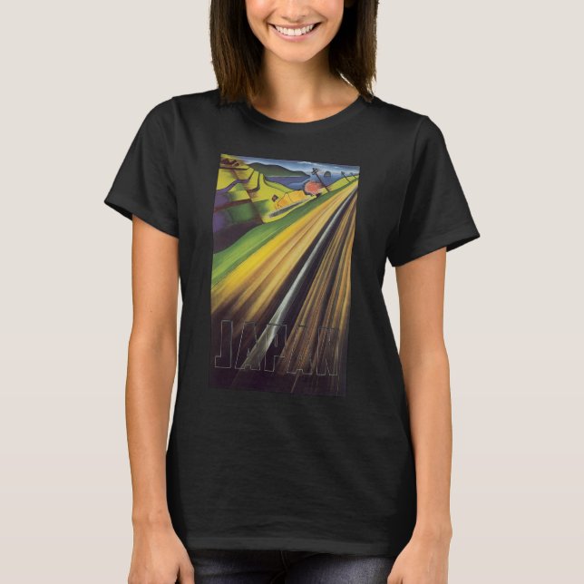 Camiseta Póster de viaje japonés (Anverso)