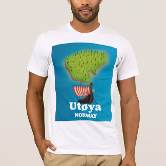 Camiseta Póster de viaje Utøya Noruega