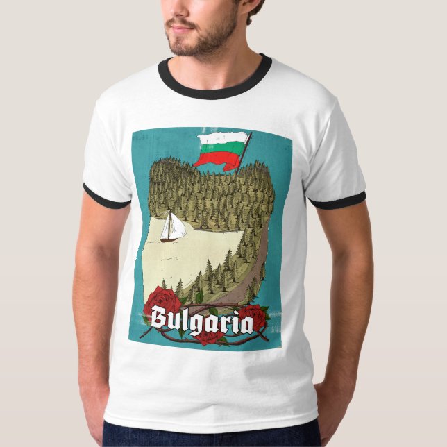 Camiseta Póster de viaje vintage de Bulgaria (Anverso)