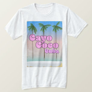 Camiseta Póster de viaje vintage de Cayo Coco Cuba