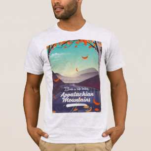 Camiseta Poster de viaje vintage de las Montañas Apalaches