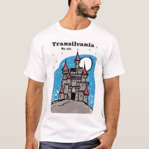 Camiseta Póster de viaje vintage del castillo de Transilvan