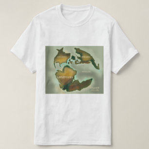 Camiseta Póster de viaje vintage del mapa jurásico.