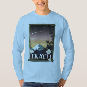 Camiseta Póster de viaje vintage edición Night Mountain
