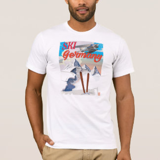 Camiseta Poster de viajes de esquí Alemania vintage