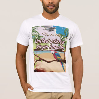 Camiseta Poster de viajes de las Islas Vírgenes de los Esta