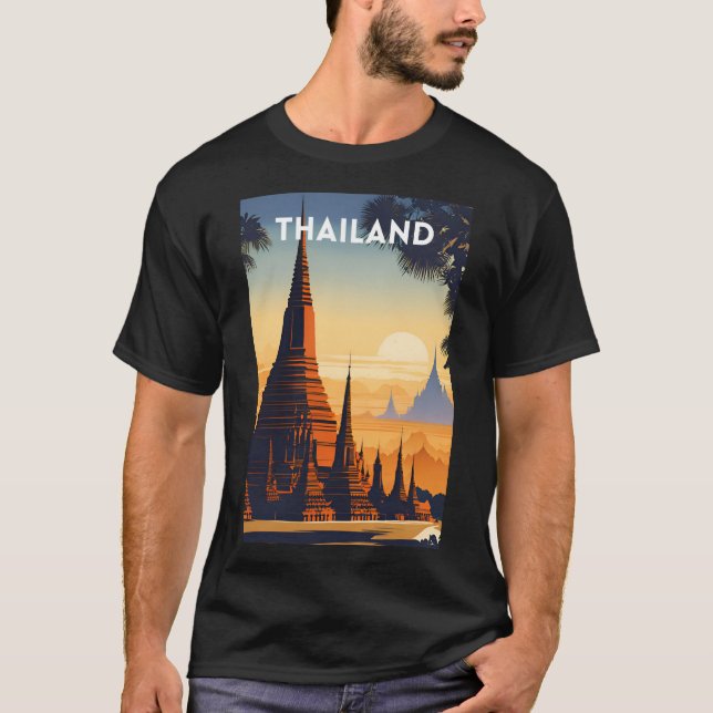 Camiseta Poster de Viajes de Viaje de Tailandia (Anverso)