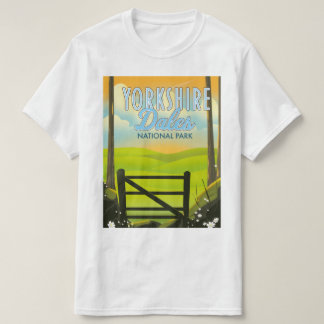 Camiseta Poster de viajes de Yorkshire dales vintage