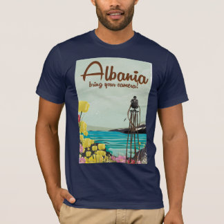 Camiseta Poster de viajes paisajistas de Albania.