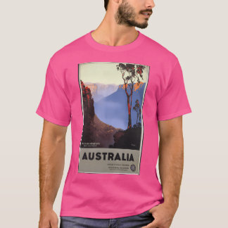 Camiseta Poster de Viajes Vintage Blue Mountains Australia