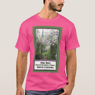 Camiseta Poster de Viajes Vintage Camas Rosadas North Carol
