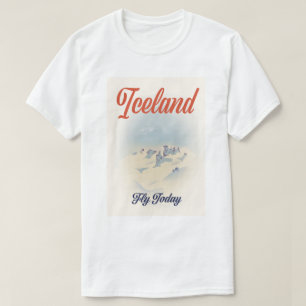 Camiseta Poster de viajes vintage de Islandia "Fly Today"