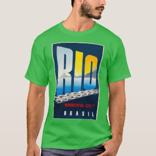 Camiseta Poster de viajes vintage de la ciudad maravillosa 