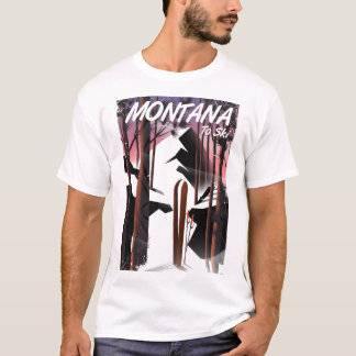 Camiseta Poster de viajes vintage de Montana Ski