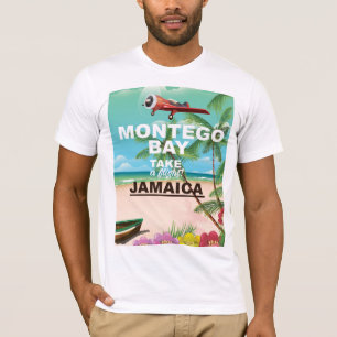 Camiseta Poster de viajes vintage de Montego Bay Jamaica