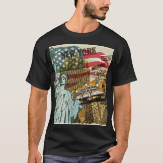 Camiseta Poster de viajes vintage de Nueva York.
