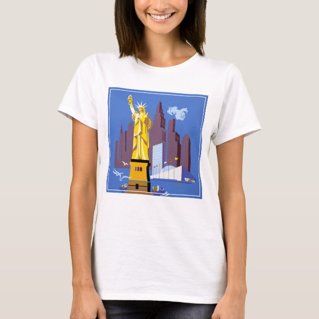 Camiseta Poster De Viajes Vintage Para Allegheny Airlines (Anverso)