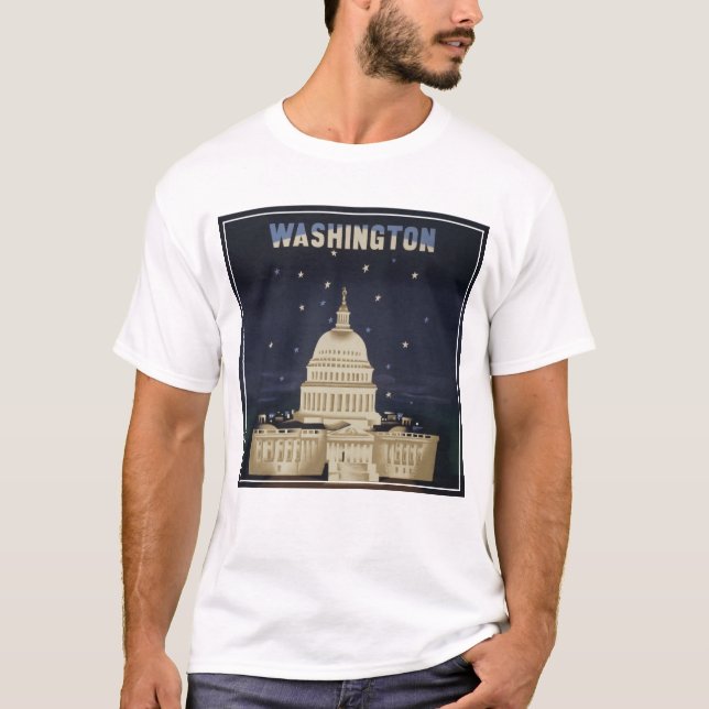 Camiseta Poster De Viajes Vintage Para American Airlines (Anverso)